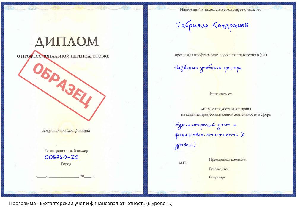 Бухгалтерский учет и финансовая отчетность (6 уровень) Еманжелинск