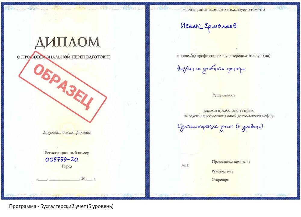 Бухгалтерский учет (5 уровень) Еманжелинск